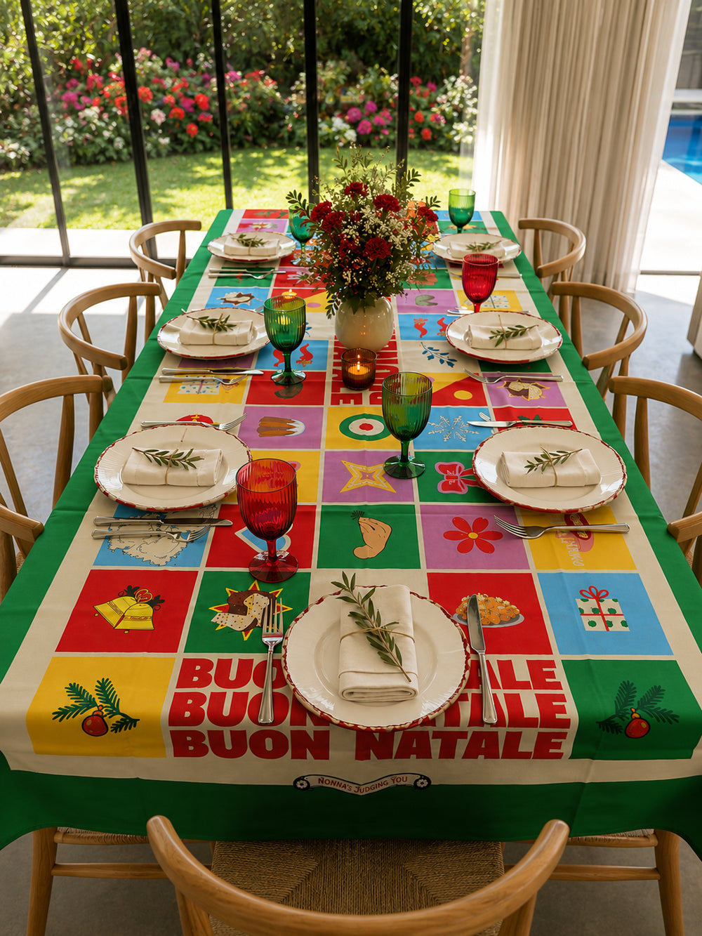 Buon Natale Tablecloth Large