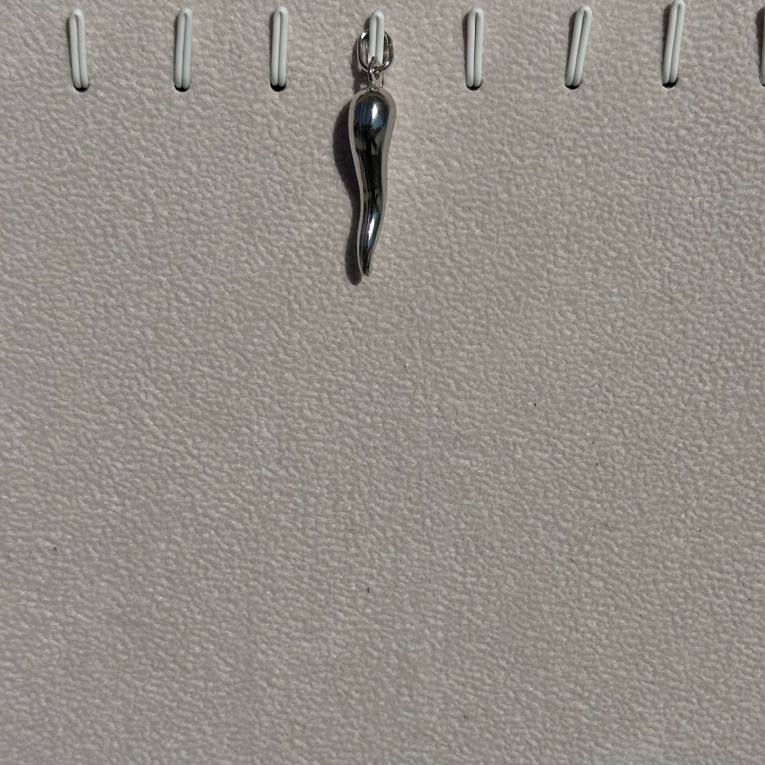 Portafortuna Corno Charm Argento 925