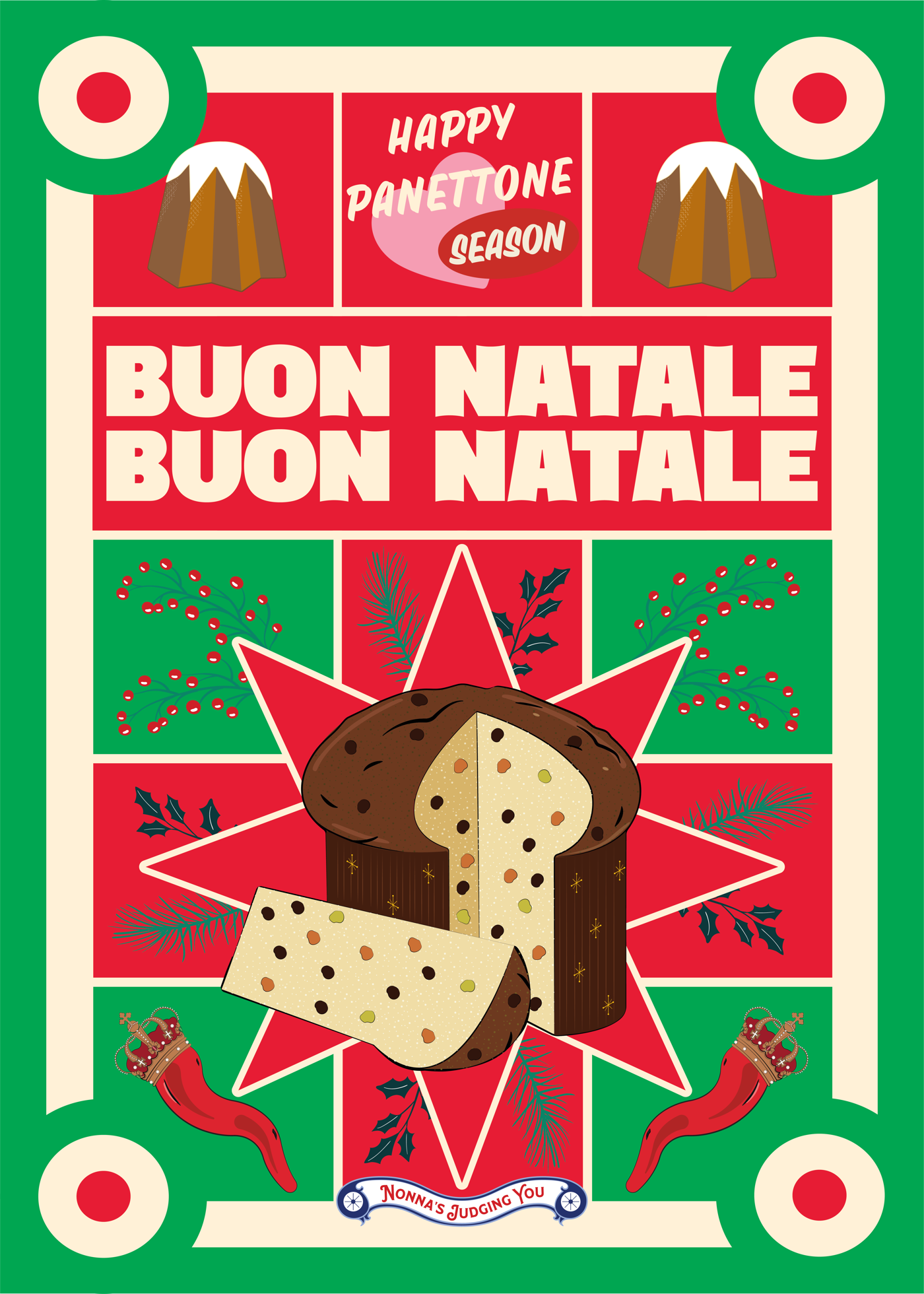 Buon Natale Tea Towel