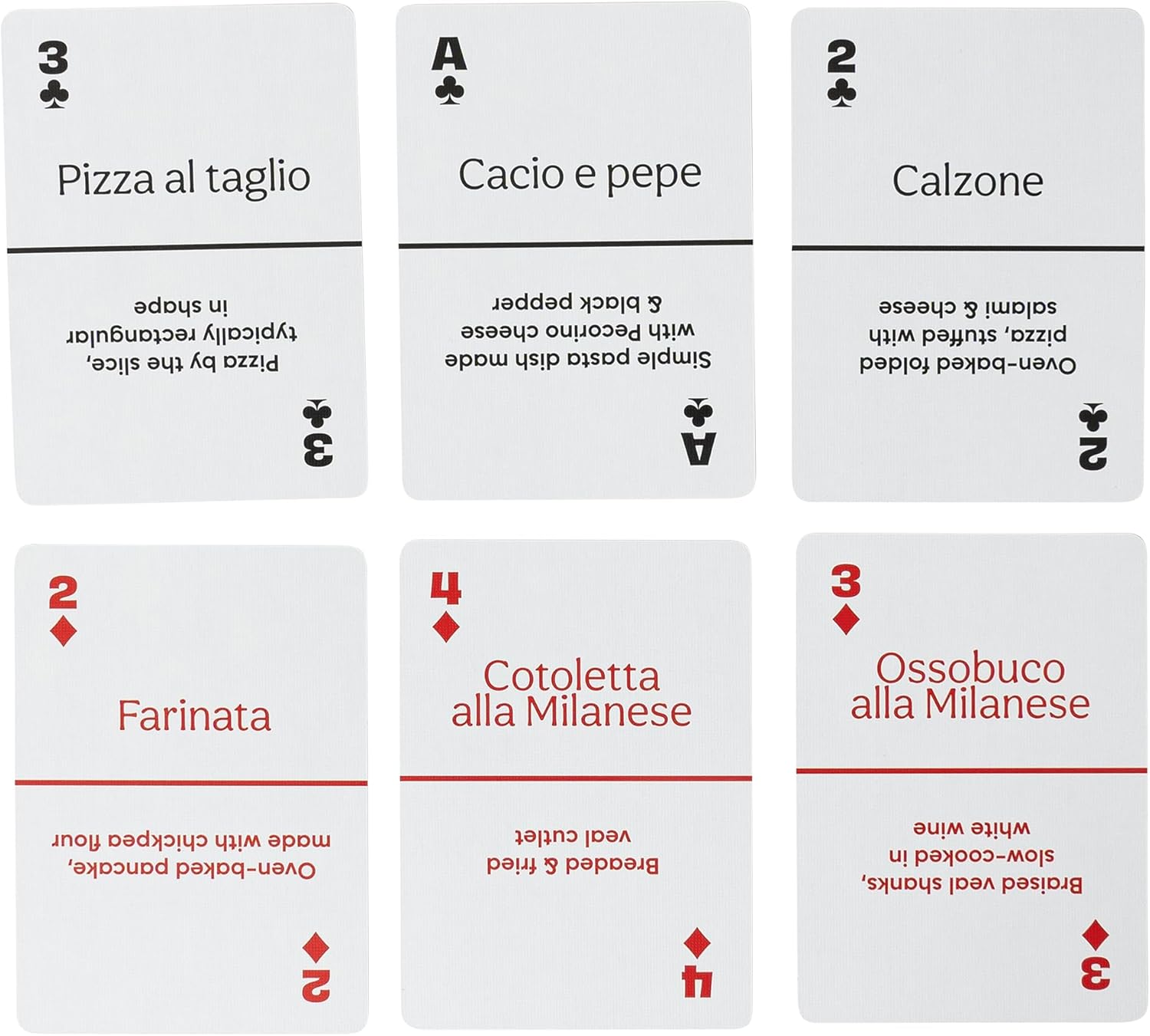 Italian Playing Cards Food Edition