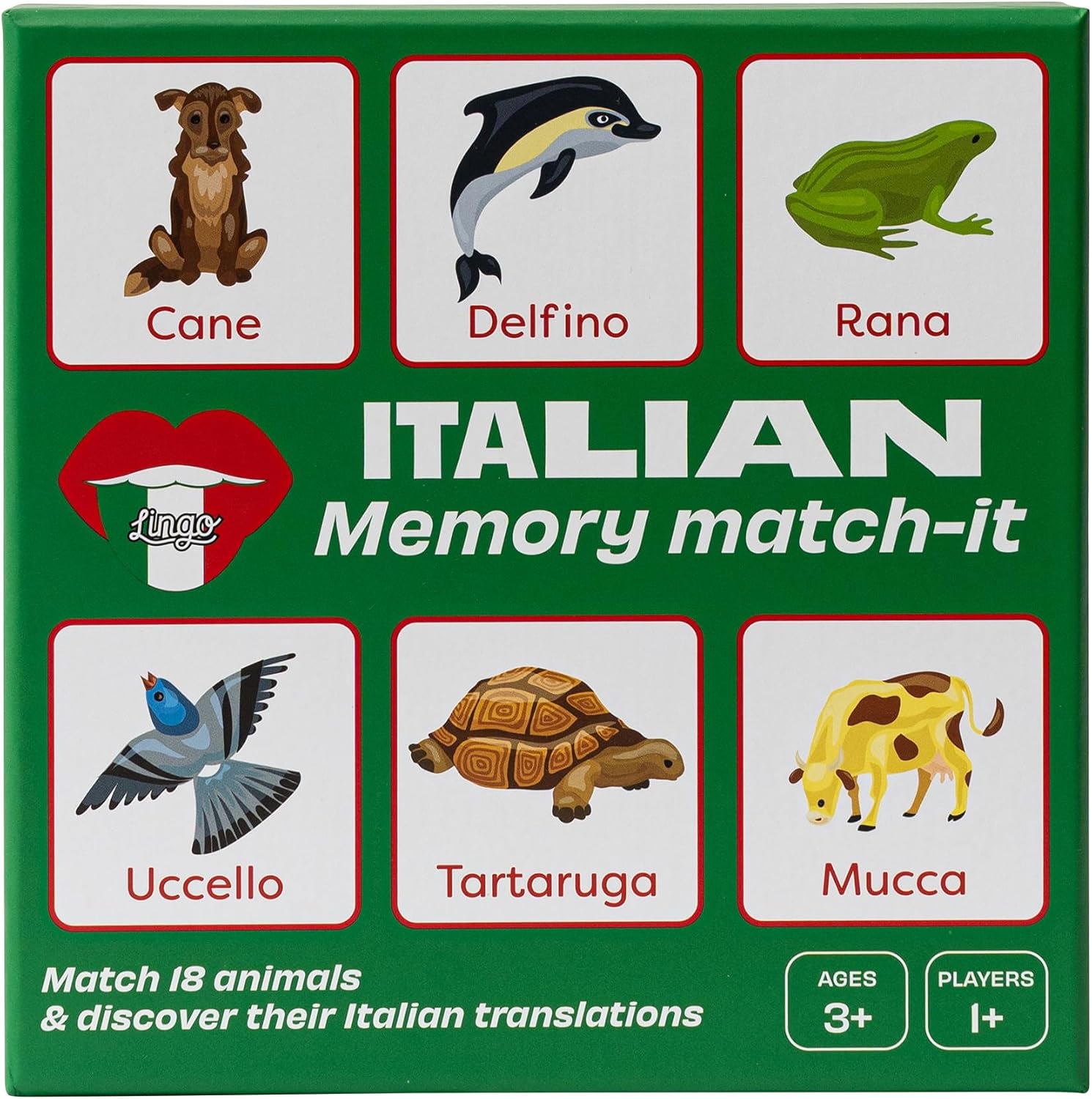 Italian Memory Match-It Card Game