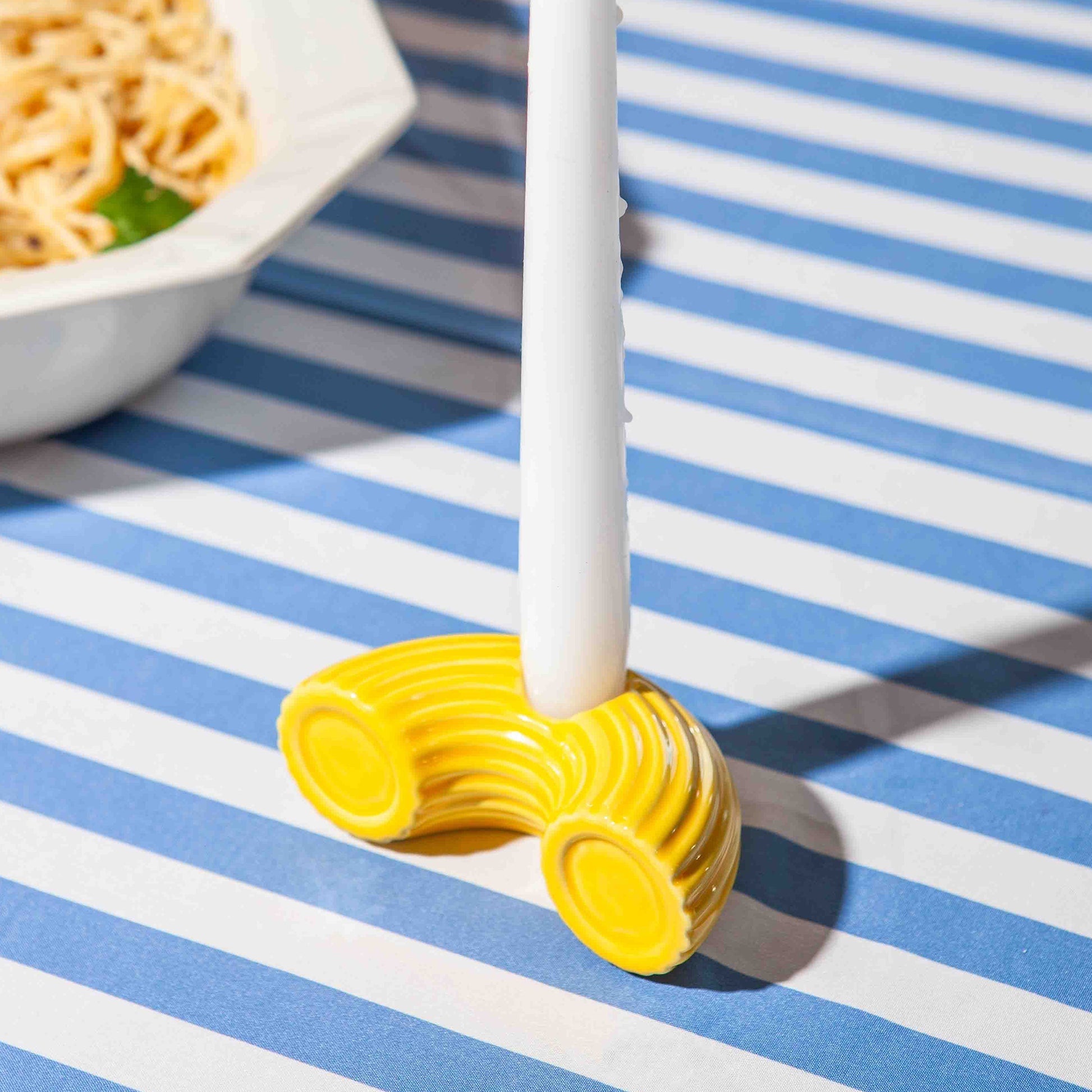 Ceramic Macaroni Candle Holder