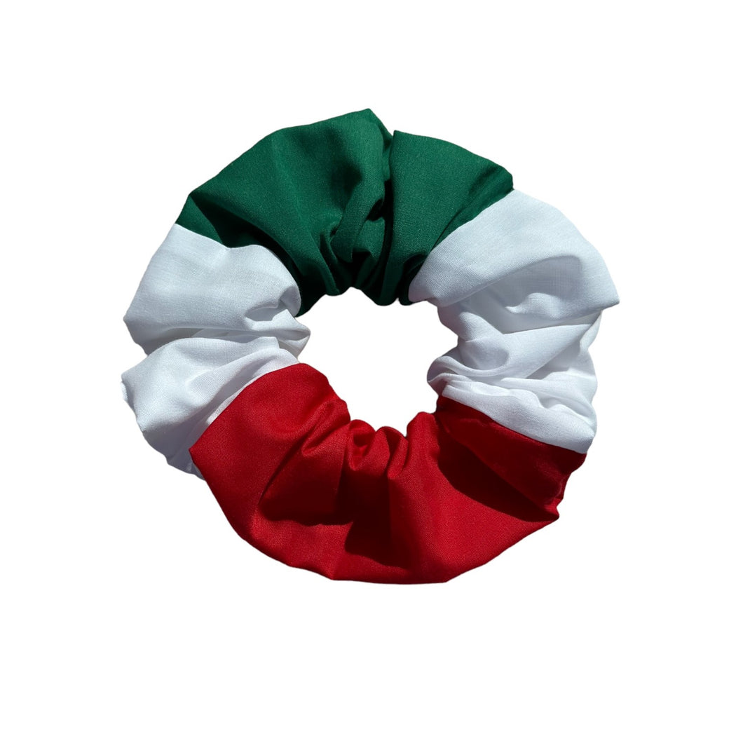 Italian Flag Hair Scrunchie