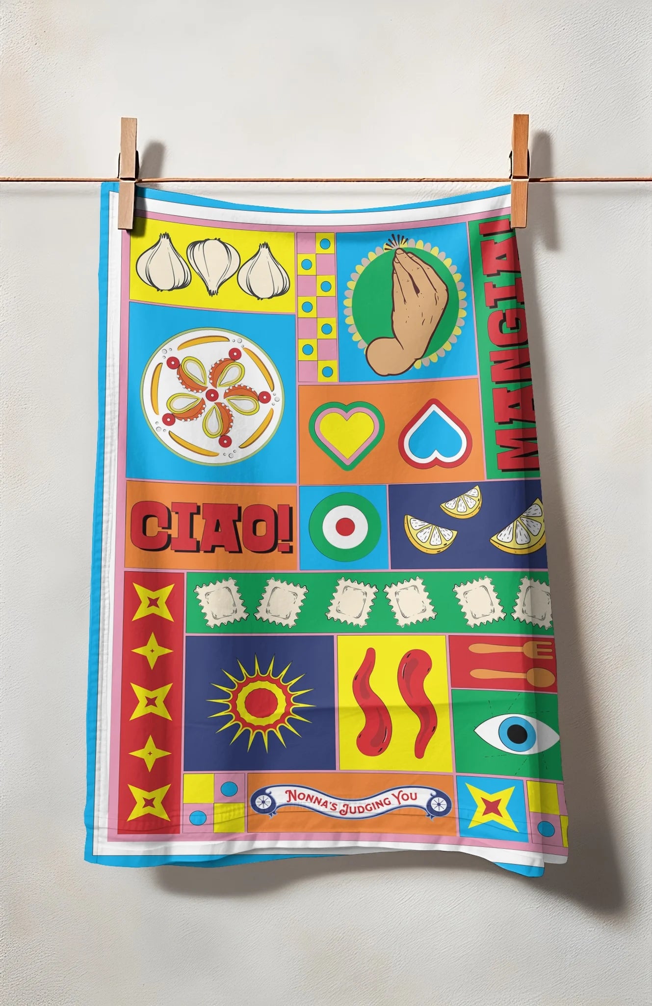 Ciao! Mangia! Tea Towel