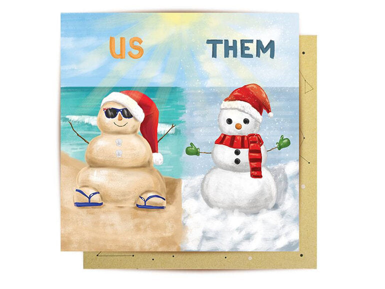 Us Them Greeting Card