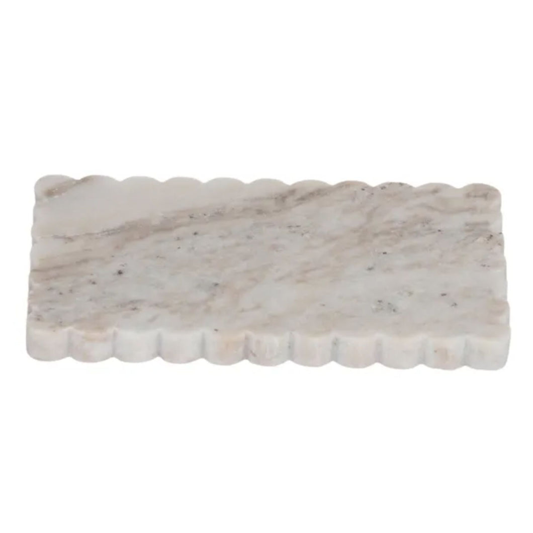 Marble Scalloped Tray